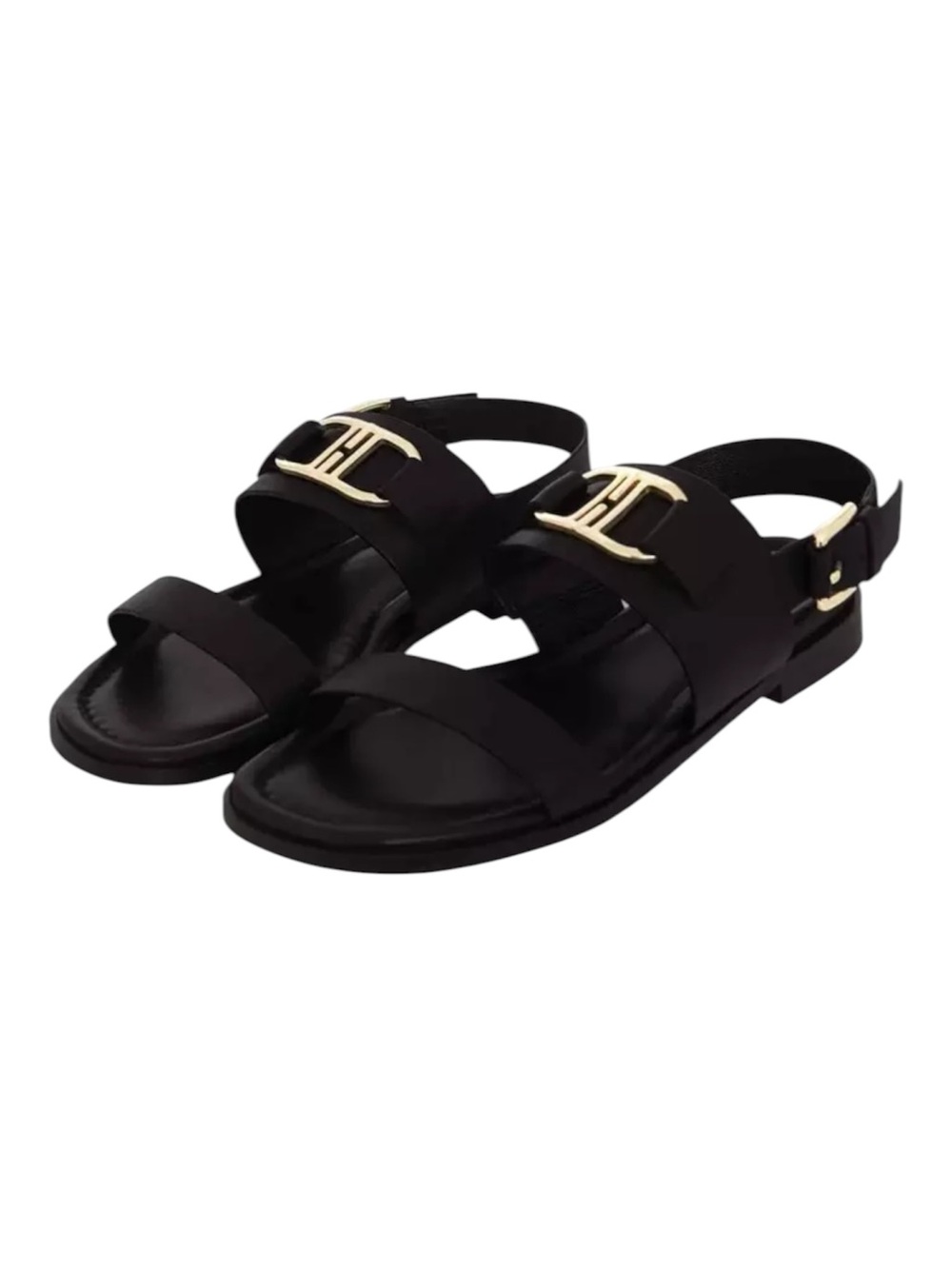 Hobbs London Kara Black Leather Sandals Size 39